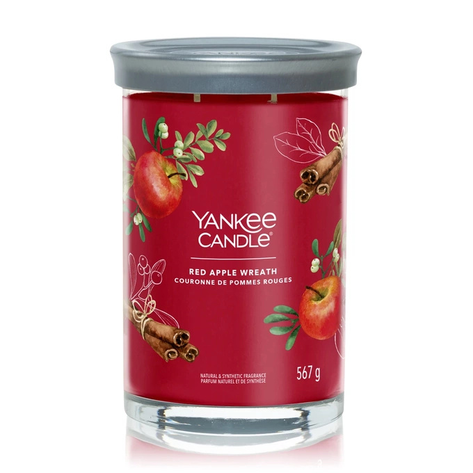 Yankee Candle Signature – Świeca Tumbler 2 knoty Red Apple Wreath, 567 g