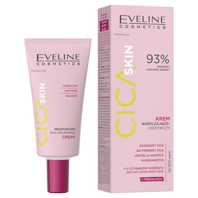 Eveline Cica skin Krem nawilżająco-odżywczy, 50 ml 