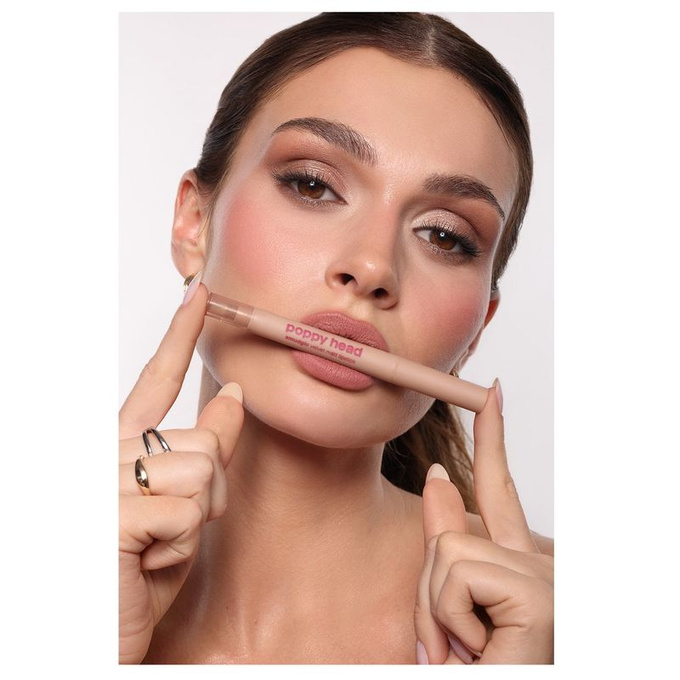 poppy head smudgic velvet matt lipstick Kredka do ust - 02 Spellbound Nude, 0,85 g