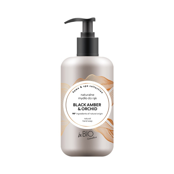 beBIO Naturalne mydło do rąk czarny bursztyn, 300  ml