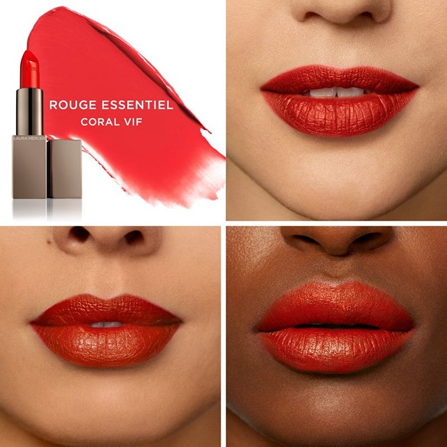 Laura Mercier Rouge Essentiel Silky Creme Lipstick Coral Vif