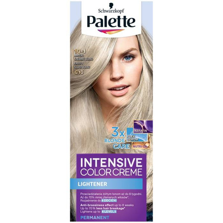 Intensive Color Creme Lightener farba do włosów w kremie 10-1 (C10) Mroźny Srebrny Blond