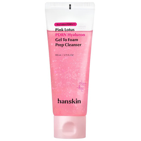 Hanskin Pink Lotus PDRN Hyaluron Gel to Foam Prep Cleanser 110 ml