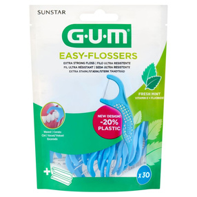 GUM EASY-FLOSSERS Wykałaczki z nitką dentystyczną, 30 szt