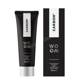 WOOM Carbon+ Czarna pasta wybielająca, 75 ml