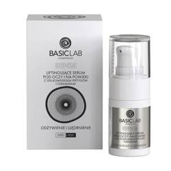 BasicLab Cosmetology Liftingujące Serum Pod Oczy i Na Powieki z 10% Kompleksem Peptydów i Ceramidami 15 ml