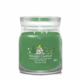 Yankee Candle Signature – Świeca średnia Shimmering Christmas Tree, 368 g