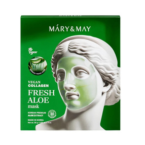 Mary&May Vegan Collagen Fresh Aloe Mask Hydrożelowa maska na twarz, box 4 szt