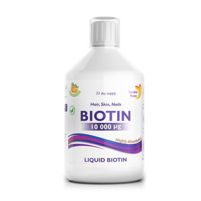 Swedish Nutra Biotin 10 000 mcg Biotyna na włosy, 500 ml