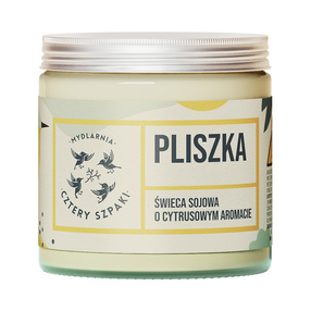 4 Szpaki Pliszka naturalna świeca sojowa cytrusowa