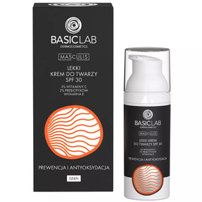 BasicLab masculis lekki krem do twarzy SPF 30 prewencja i antyoksydacja 50 ml