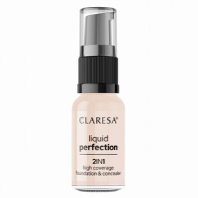 Claresa Liquid Perfection 2w1 korektor i podkład kryjący 101 Light 18g