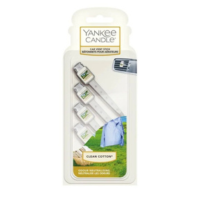 Yankee Candle Car Jar Vent Stick Zapach do samochodu Clean Cotton
