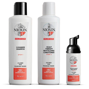 NIOXIN System 4 zestaw szampon do włosów 150ml + odżywka do włosów 150ml + kuracja zagęszczająca do włosów 40ml