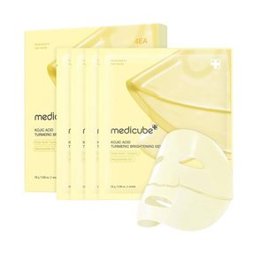 Medicube Kojic Acid Turmeric Brightening Gel Mask, rozjaśnijące maseczki żelowe 1 Box (4 szt. x 28 g)