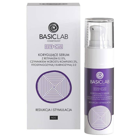 BasicLab Cosmetology Korygujące serum z retinalem 0,15% 30 ml