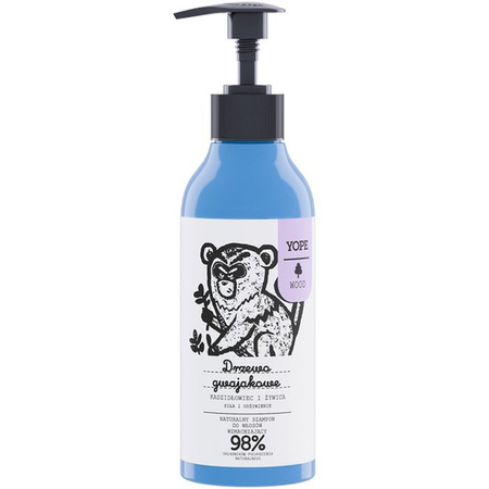 YOPE Naturalny szampon do włosów Drzewo gwajakowe, kadzidłowiec i żywica 400 ml