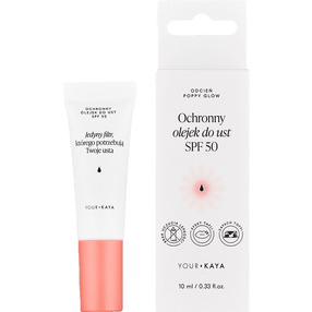 Your KAYA Ochronny olejek do ust SPF 50 - Poppy Glow, 10 ml